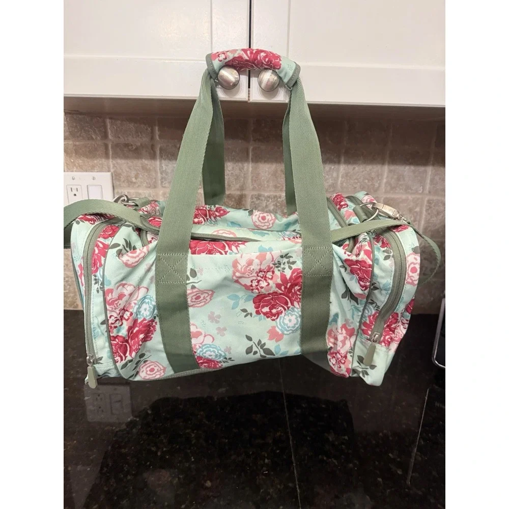 PB Pottery Barn Teen Duffle Gear Up Pool Garden Party Floral Travel‎ Weekender